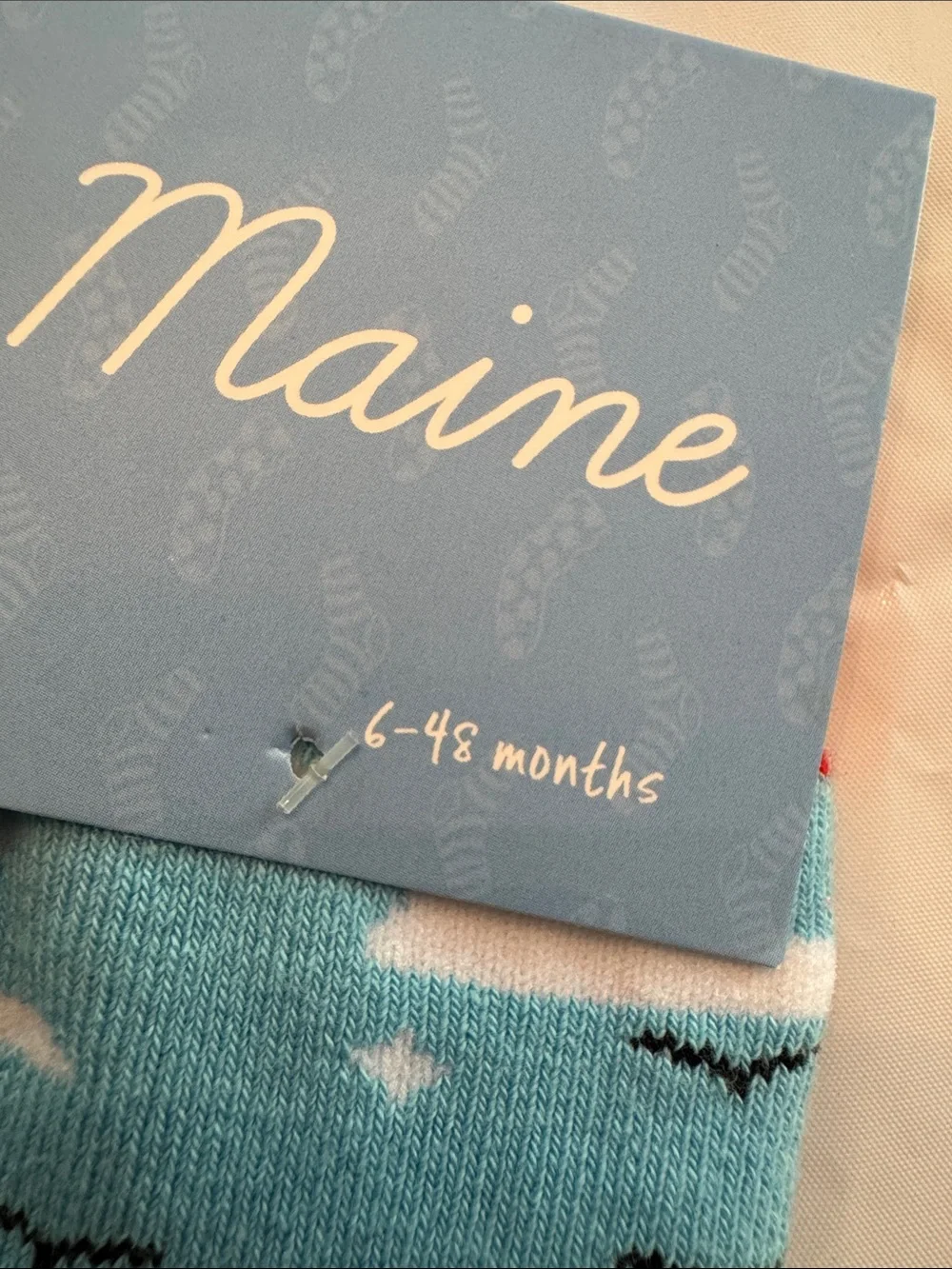 Messy Moose Light Blue Maine Lighthouse Puff Crab & Puffin Crew Socks